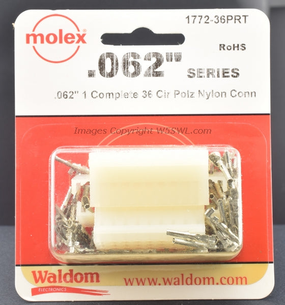 Molex Waldom 1772-36PRT 36 Circuit .062 Connectors Male Female Contacts - Dave's Hobby Shop by W5SWL