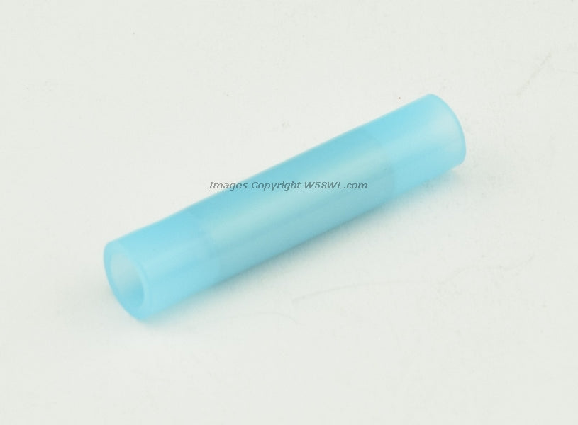 Clear Nylon Butt Connector Solid Barrel Blue 14 - 16 Ga - Dave's Hobby Shop by W5SWL