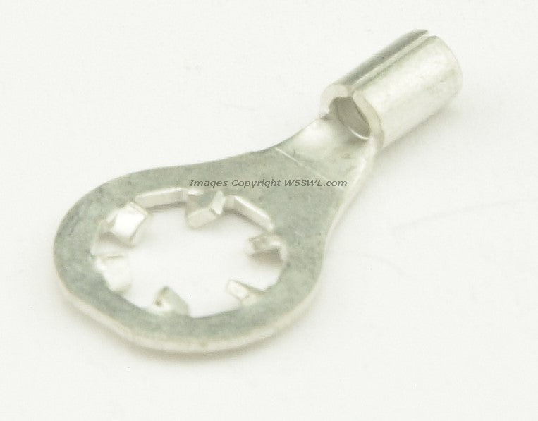 Non Insulated Star Ring Terminal Butted Seam  #8 or .164" Stud Size 18 to 22 Ga - Dave's Hobby Shop by W5SWL