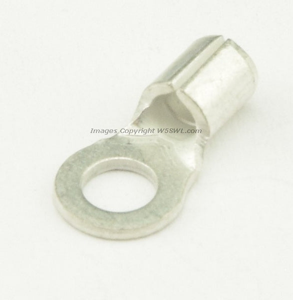 Non Insulated Ring Terminal Butted Seam #6 or  .138" Stud Size 14 to 16 Ga - Dave's Hobby Shop by W5SWL