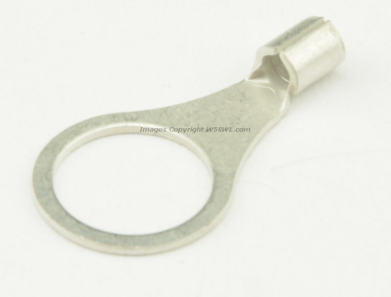 Non Insulated Ring Terminal Butted Seam  3/8" Stud Size 14 to 16 Ga - Dave's Hobby Shop by W5SWL