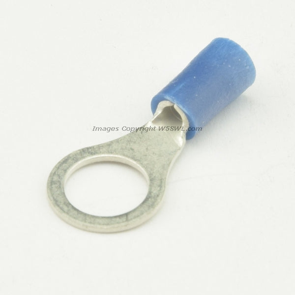 Vinyl Ring Terminal Butted Seam 5/16" Stud Size Blue 14 - 16 Ga - Dave's Hobby Shop by W5SWL