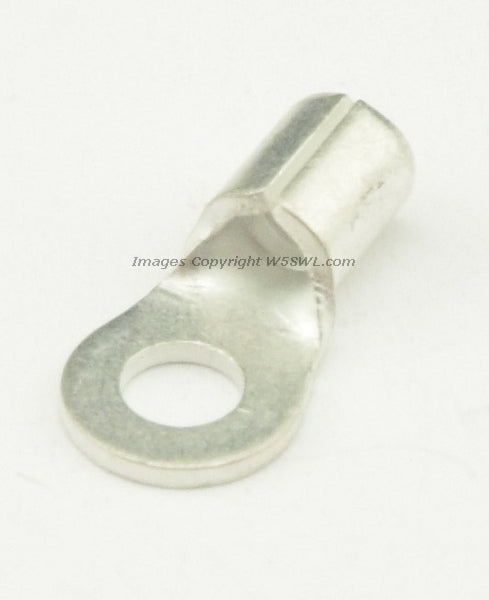 Non Insulated Ring Terminal Butted Seam #4 or  .112" Stud Size 14 to 16 Ga - Dave's Hobby Shop by W5SWL