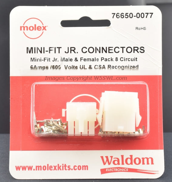 Molex Waldom 76650-0077 MINI-FIT JR Connectors Male Female Contacts - Dave's Hobby Shop by W5SWL