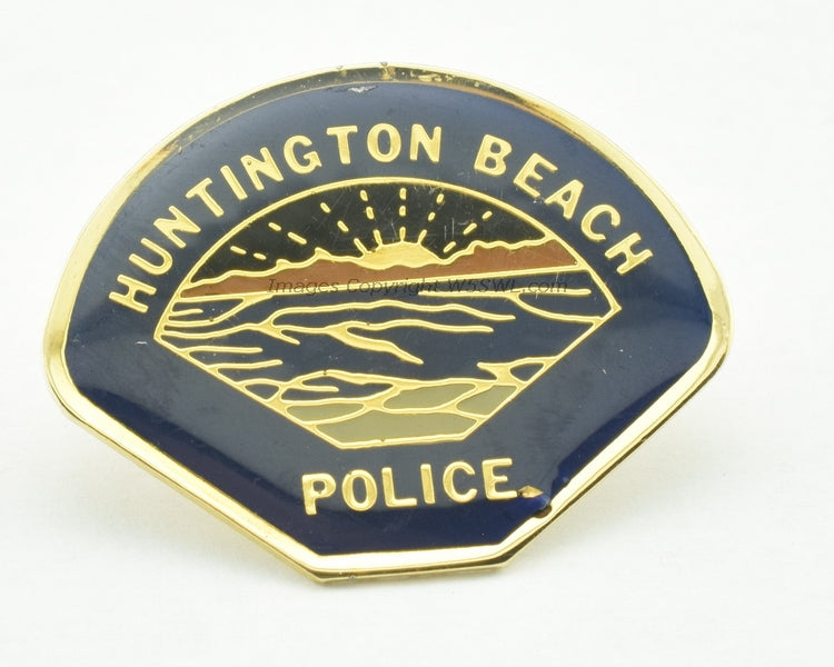 Huntington Beach Police Tie Tack Lapel Hat Pin PinBack - Dave's Hobby Shop by W5SWL