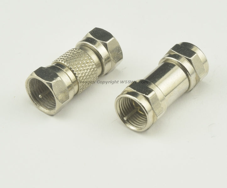 Set of 2 Type F Male to Male Double - Barrel Coupler Adapters - Dave's Hobby Shop by W5SWL