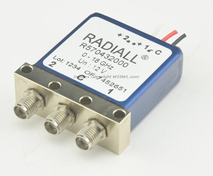 Radiall R570432000 RF Switch DC - 18Ghz SMA 12 VDC SPDT - Dave's Hobby Shop by W5SWL