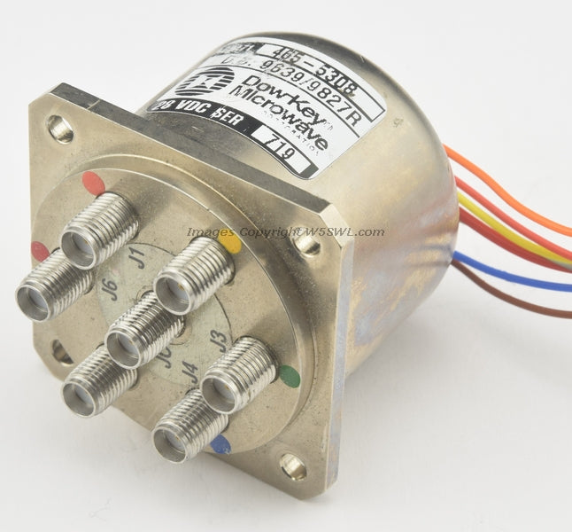 DOWKEY RF Coaxial Switch 465-5308 DC-18GHz SMA 28VDC SP6T - Dave's Hobby Shop by W5SWL