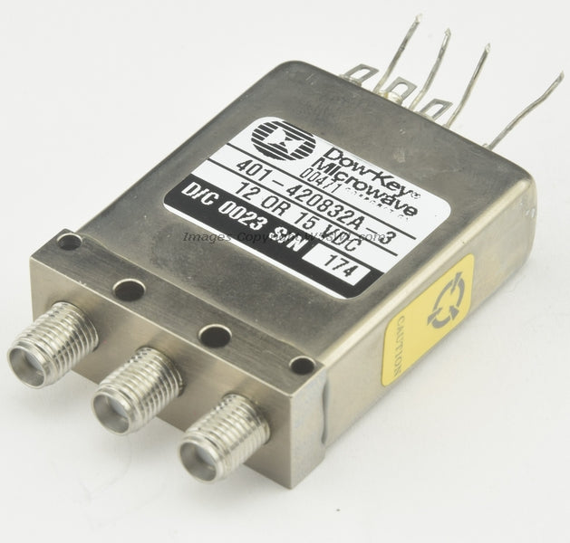 DOWKEY RF Coaxial Switch 401-420832A SMA 12 or 15 VDC DC-18GHz - Dave's Hobby Shop by W5SWL