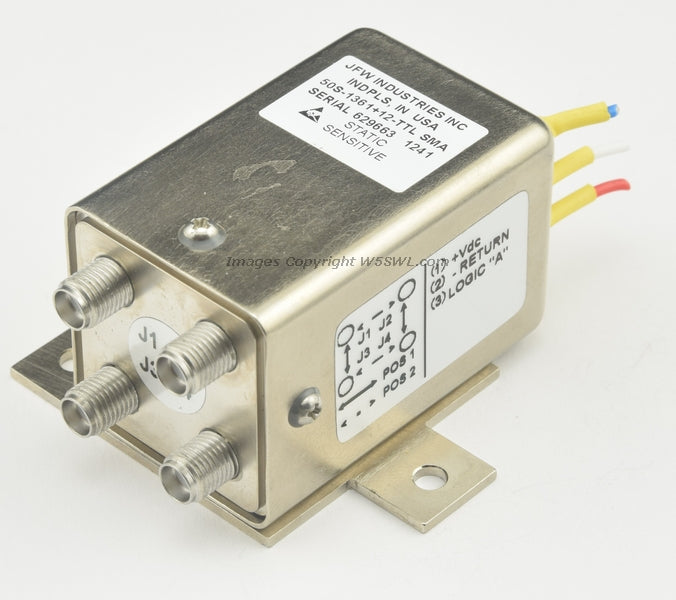 JFW 50S-1361+12-TTL RF Coaxial Switch Failsafe Transfer 12VDC DC-18 GHz SMA - Dave's Hobby Shop by W5SWL