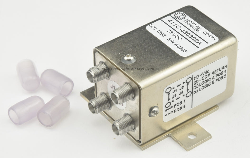 Dowkey 411C-430802A RF Coaxial Switch Transfer 28VDC DC-18 GHz SMA - Dave's Hobby Shop by W5SWL