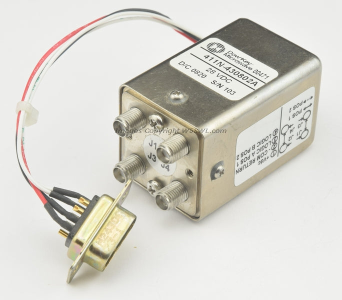 Dowkey 411N-430802A RF Coaxial Switch Transfer 28VDC DC-18 GHz SMA - Dave's Hobby Shop by W5SWL