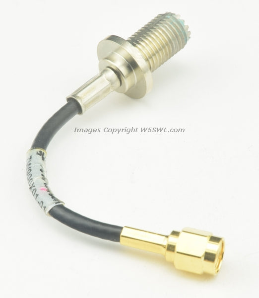 Huber Suhner D-01 Coax SMA Male to Mini-UHF Female 4" 6-GHz Jumper - Dave's Hobby Shop by W5SWL