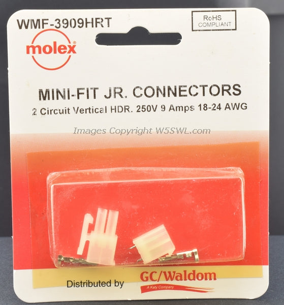 Molex GC Waldom WMF-3909HRT MINI-FIT JR Connectors 2 Circuit - Dave's Hobby Shop by W5SWL