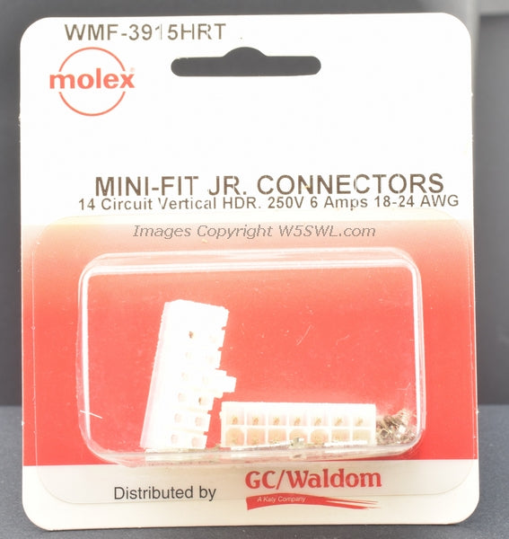 Molex Waldom WMF-3915HRT MINI-FIT JR Connectors 14 Circuit - Dave's Hobby Shop by W5SWL