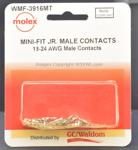 Molex GC Waldom WMF-3916MT 18-24 AWG Male Contacts 39-00-0041 - Dave's Hobby Shop by W5SWL