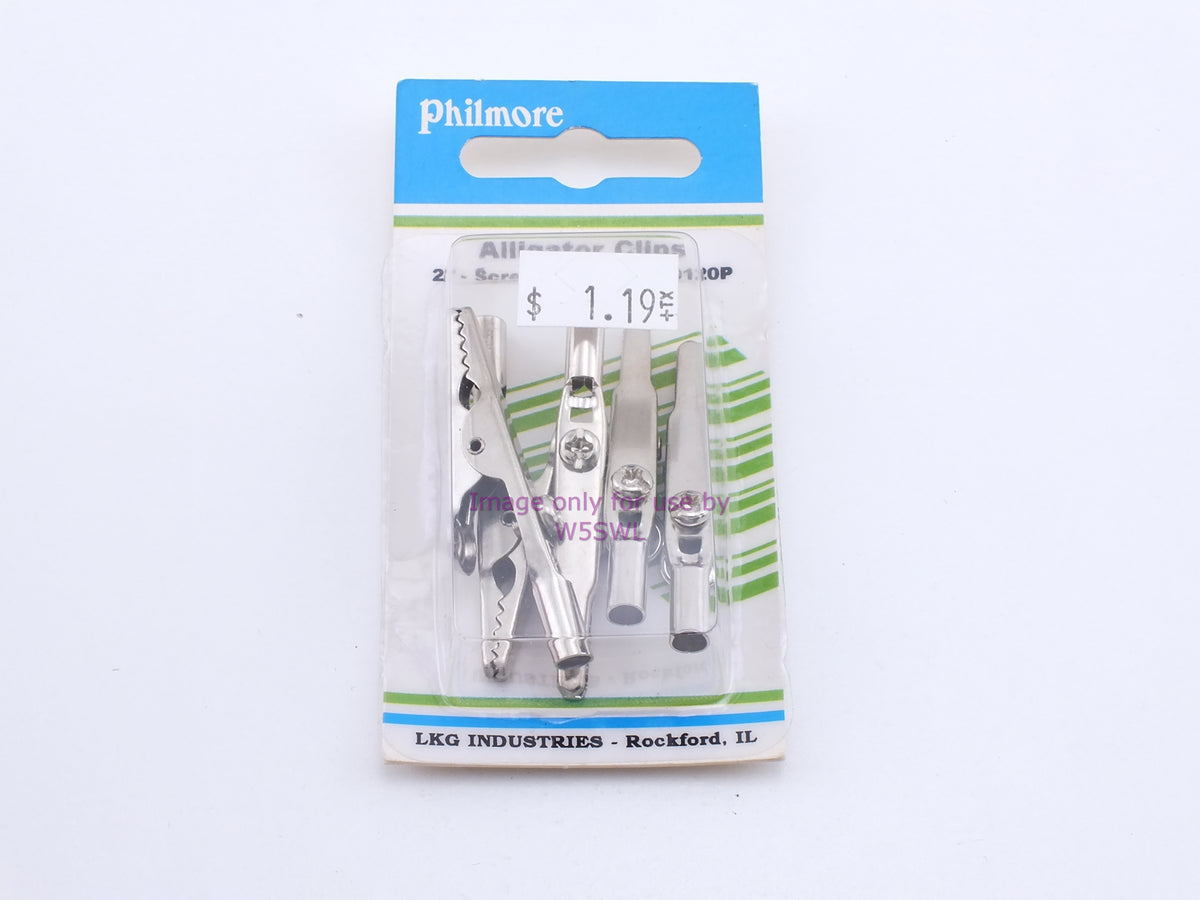 Philmore 10120P Alligator Clips 2"- Screw (bin39) - Dave's Hobby Shop by W5SWL