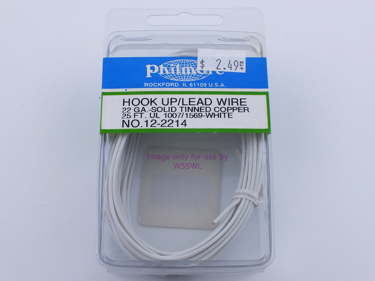 Philmore 12-2214 Hook Up Wire 22GA Solid Tinned Copper 25ft White (Bin84) - Dave's Hobby Shop by W5SWL