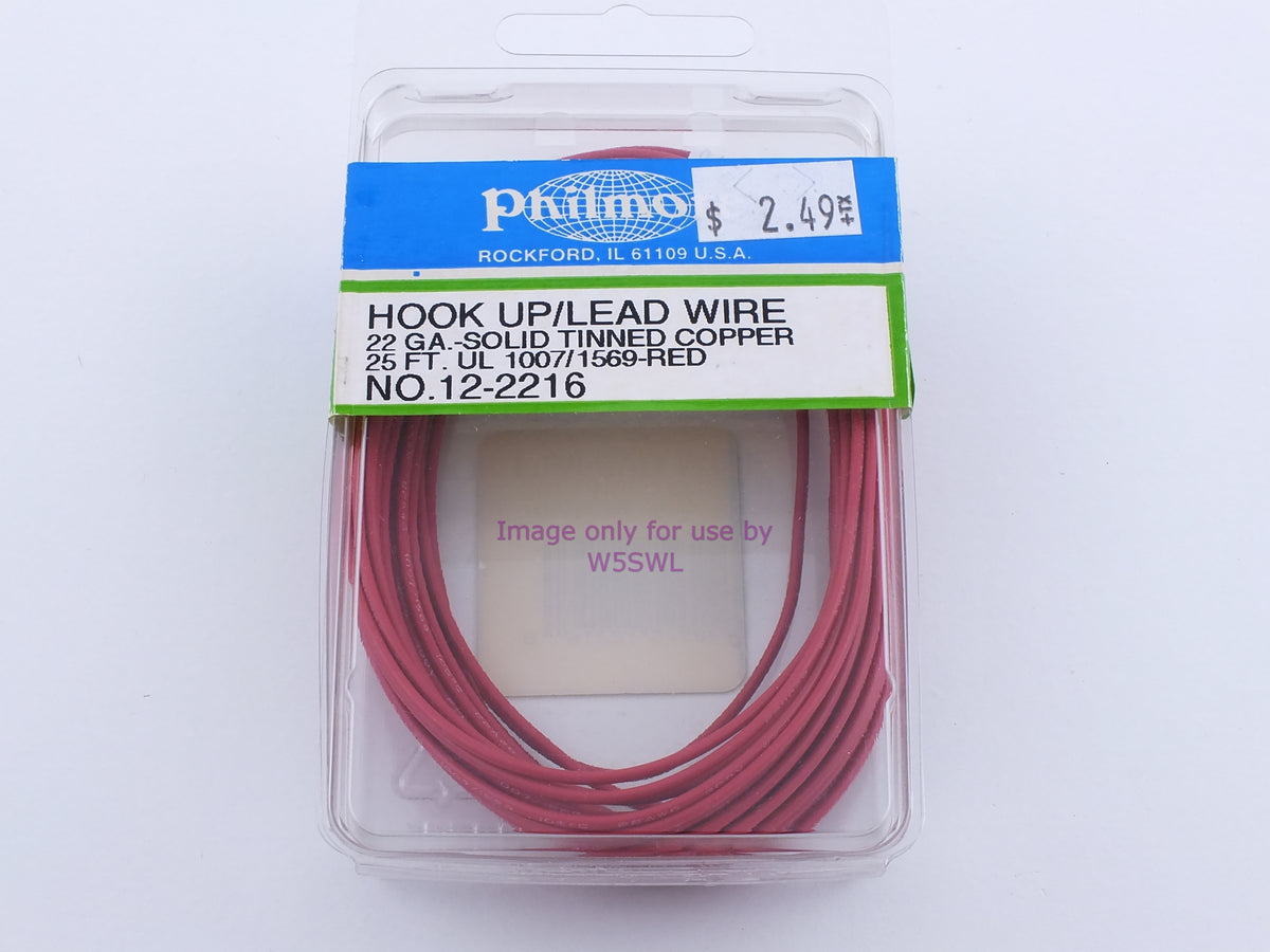 Philmore 12-2216 Hook Up Wire 22GA Solid Tinned Copper 25ft Red (Bin84) - Dave's Hobby Shop by W5SWL