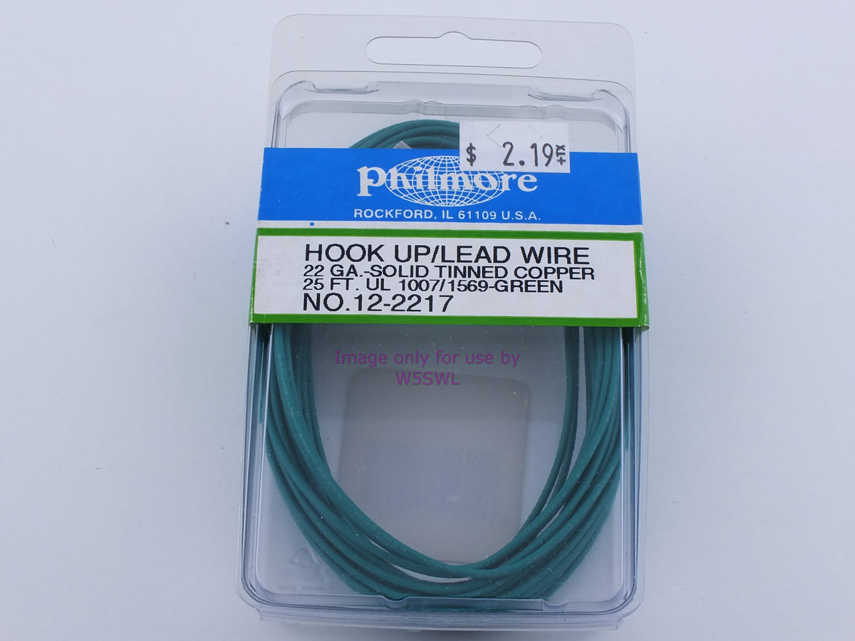 Philmore 12-2217 Hook Up Wire 22GA Solid Tinned Copper 25ft Green (Bin84) - Dave's Hobby Shop by W5SWL