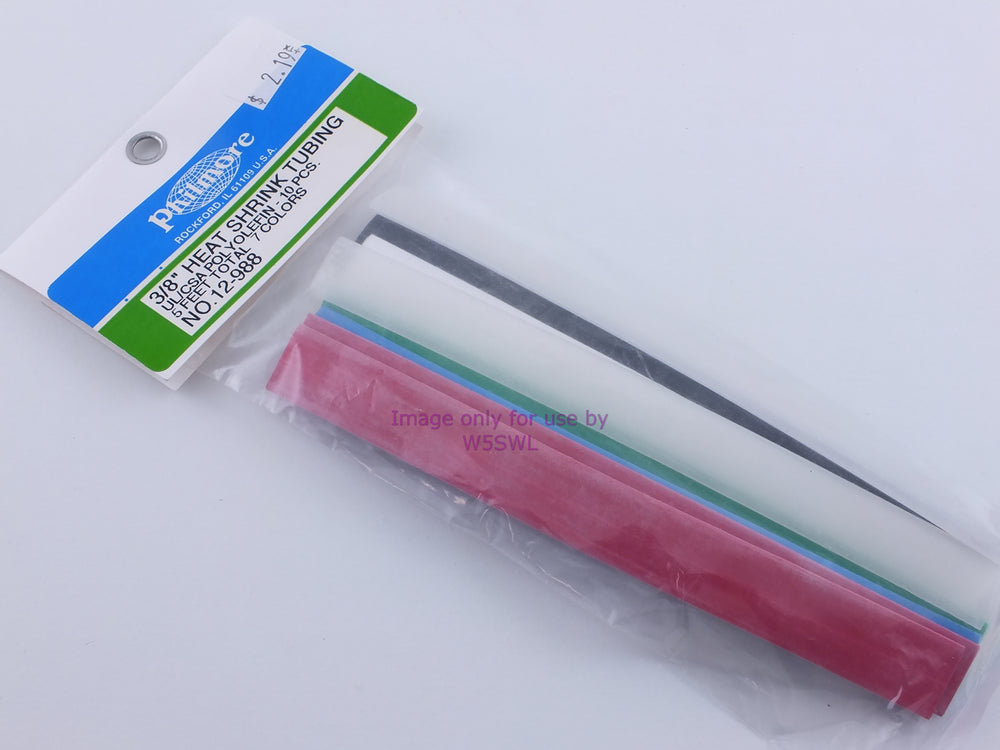 Philmore 12-988 3/8" Heat Shrink Tubing 7 Colors Polyolefin (bin68) - Dave's Hobby Shop by W5SWL