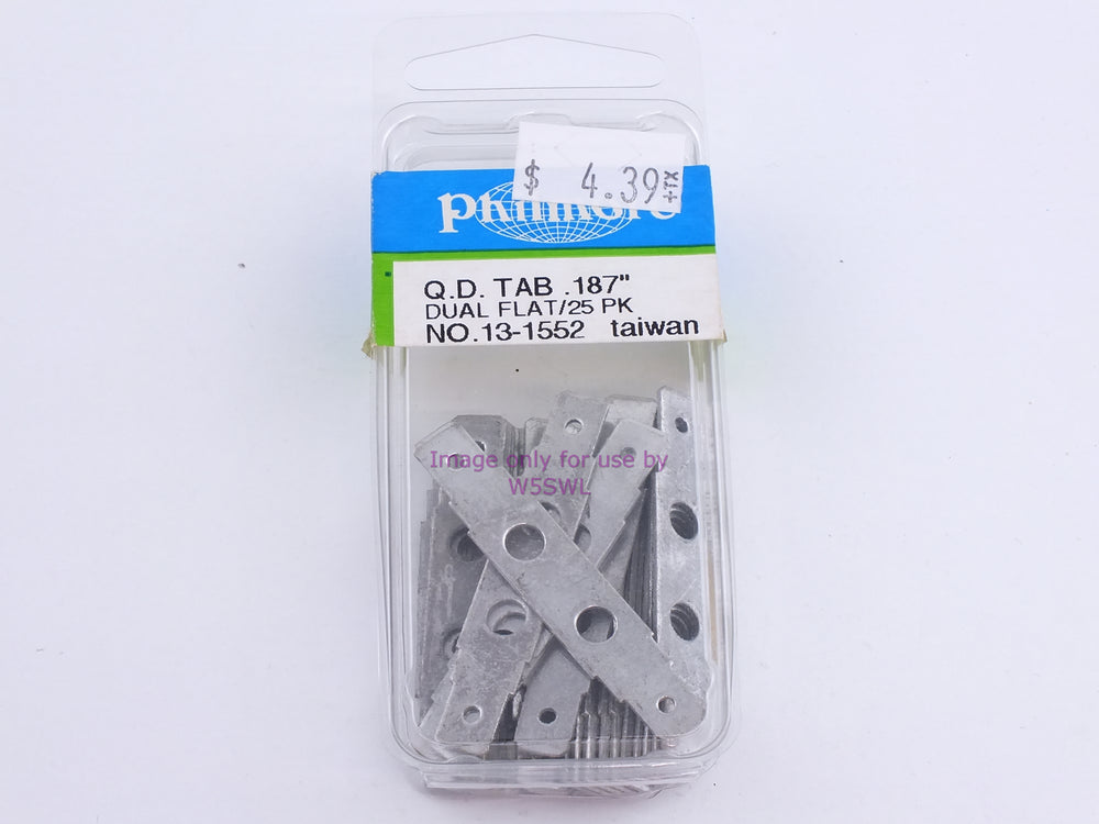 Philmore 13-1552 Q.D. Tab .187" Dual Flat/25 Pk (bin112) - Dave's Hobby Shop by W5SWL