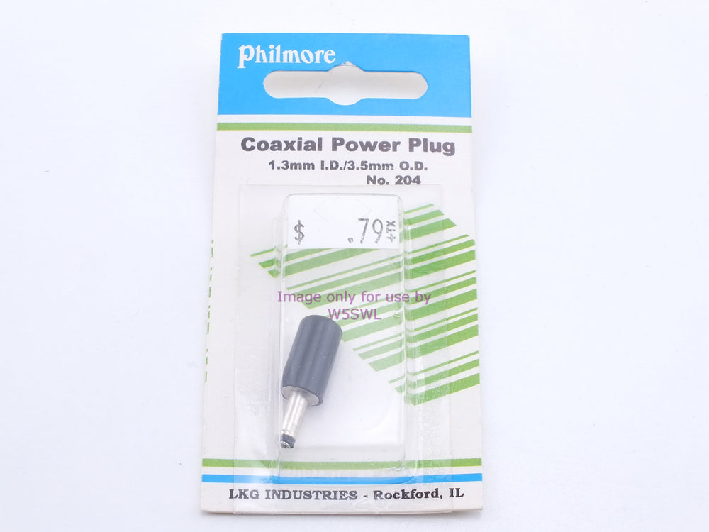 Philmore 204 Coaxial Power Plug 1.3mm I.D./3.5mm O.D. (bin30) - Dave's Hobby Shop by W5SWL