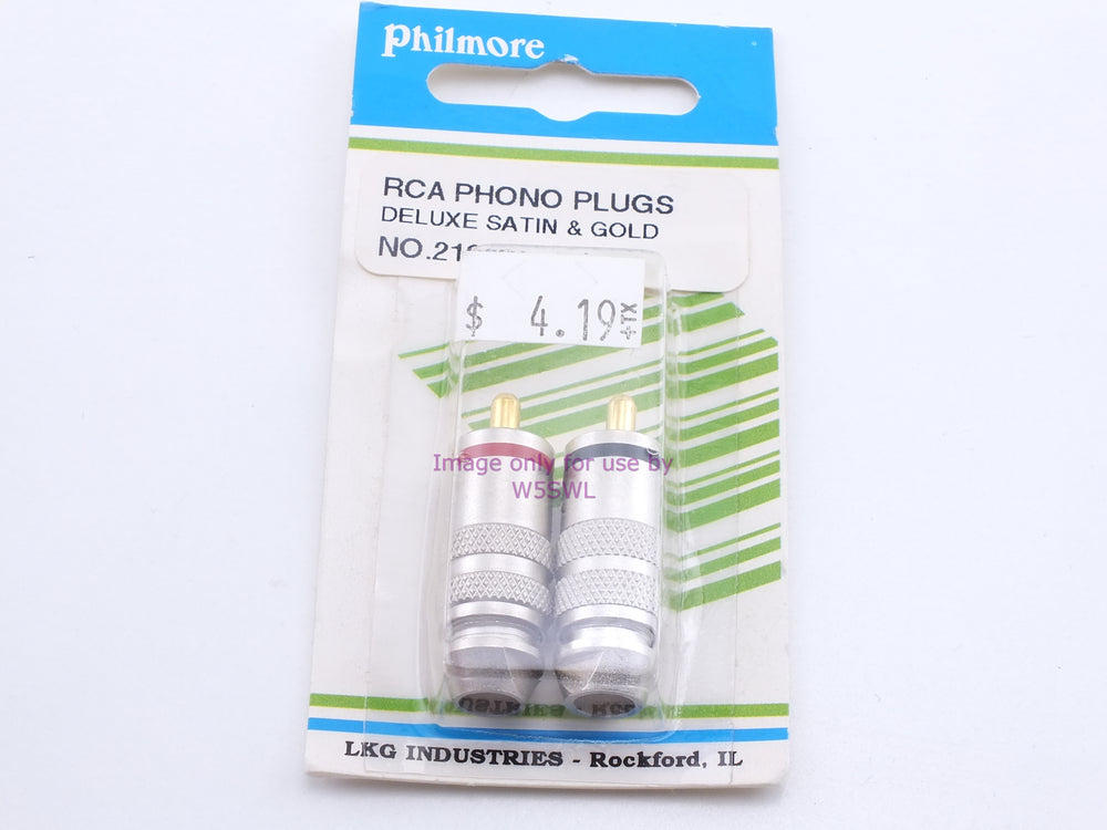 Philmore 2102DL RCA Phono Plugs Deluxe Satin & Gold (bin32) - Dave's Hobby Shop by W5SWL