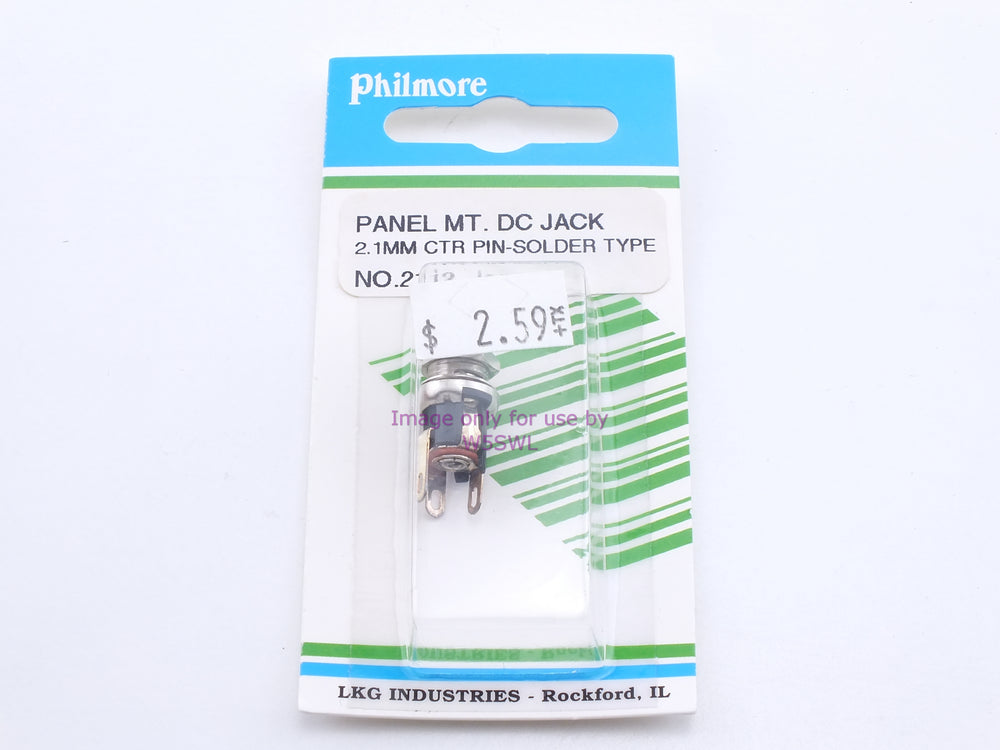 Philmore 2112 Panel Mt. DC Jack 2.1MM CTR Pin-Solder Type (bin31) - Dave's Hobby Shop by W5SWL