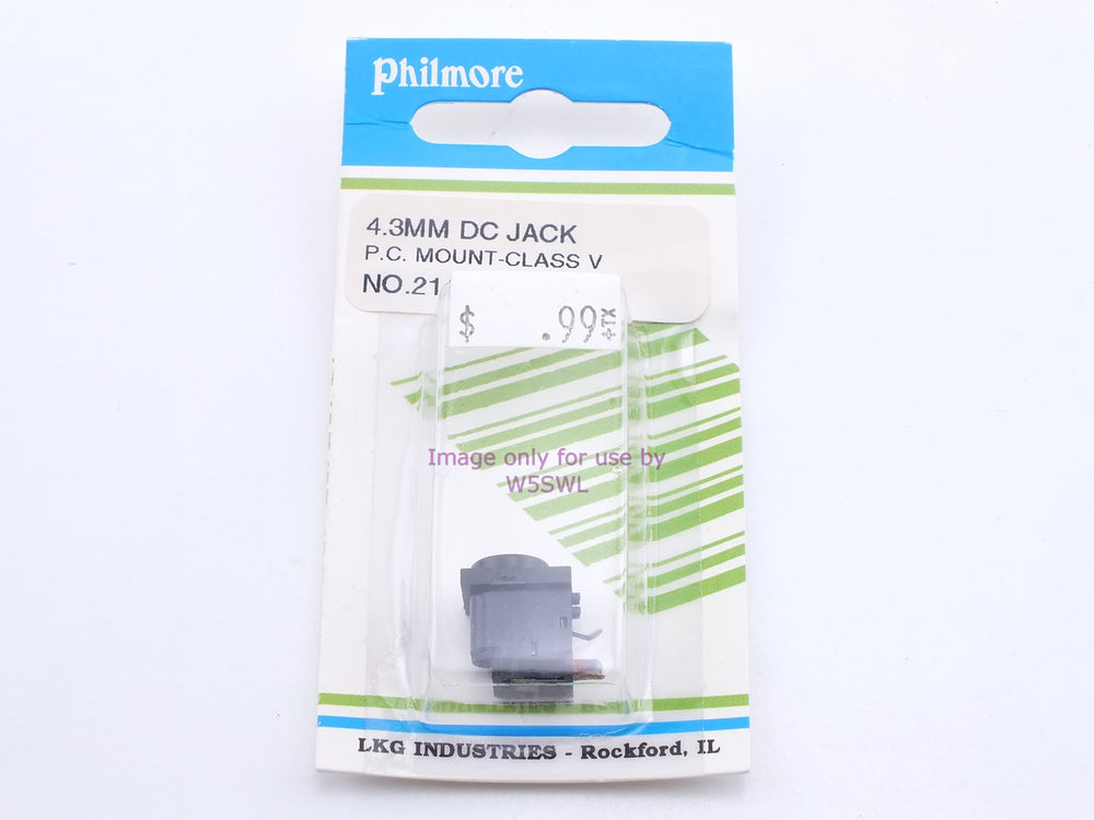 Philmore 214 4.3MM DC Jack P.C. Mount-Class V (bin30) - Dave's Hobby Shop by W5SWL