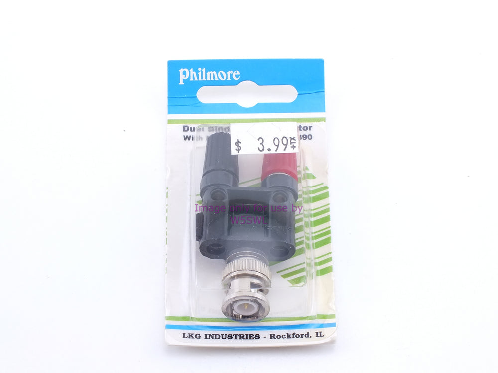 Philmore 2390 Dual Binding Post Adaptor W/BNC Male (bin39) - Dave's Hobby Shop by W5SWL