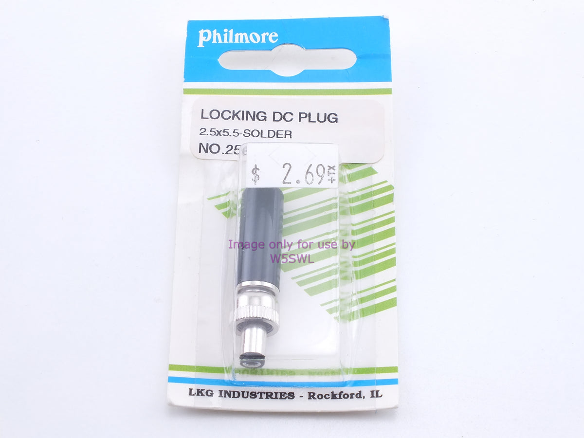 Philmore 2560 Locking DC Plug 2.5x5.5-Solder (bin33) - Dave's Hobby Shop by W5SWL