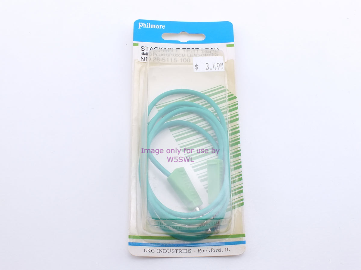 Philmore 28-5115-100 Stackable Test Lead 4mm Plugs/100CM Lead-Green (bin40A) - Dave's Hobby Shop by W5SWL