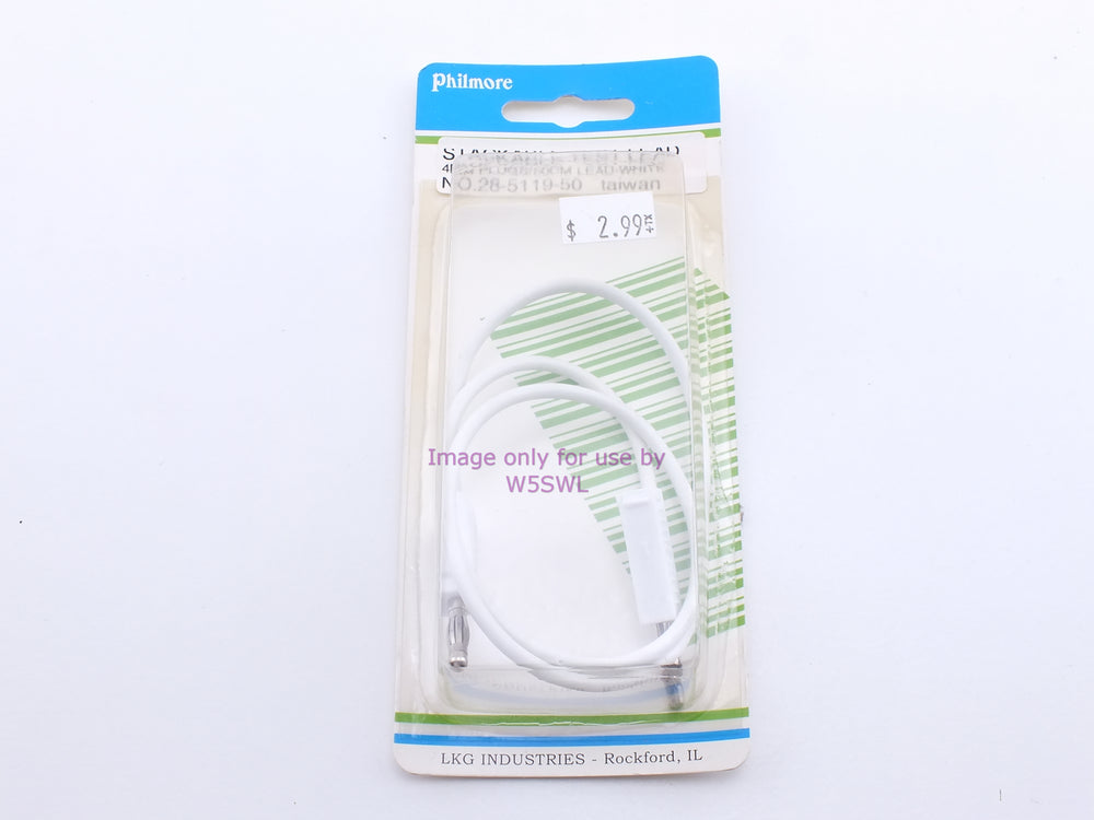 Philmore 28-5119-50 Stackable Test Lead 4mm Plugs/50CM Lead-White (bin42) - Dave's Hobby Shop by W5SWL