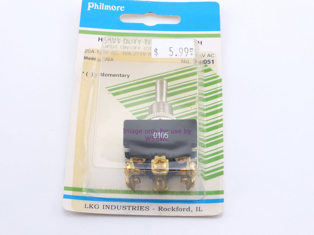 Philmore 30-051 HD Toggle Switch DPDT On-Off-(On) Momentary Screw 20A 125VAC (bin13) - Dave's Hobby Shop by W5SWL