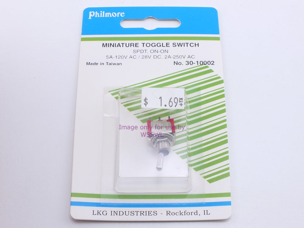 Philmore 30-10002 Mini Toggle Switch SPDT On-On 5A-120VAC/28VDC (bin21) - Dave's Hobby Shop by W5SWL