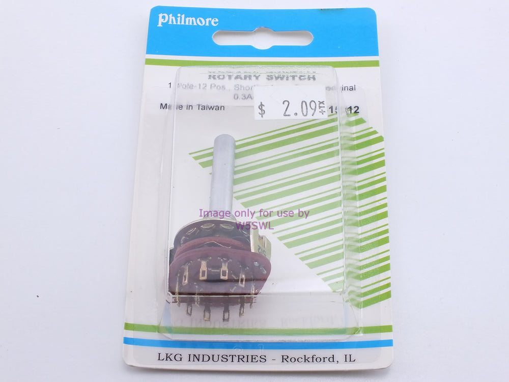 Philmore 30-15112 Rotary Switch 1 Pole-12 Pos. Shorting Type Solder 0.3A-125VAC (bin24) - Dave's Hobby Shop by W5SWL