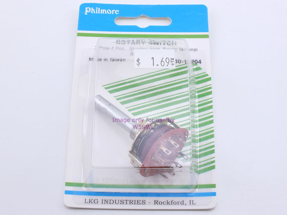 Philmore 30-15204 Rotary Switch 2 Pole-4 Pos. Shorting Type Solder 0.3A-125VAC (bin24) - Dave's Hobby Shop by W5SWL