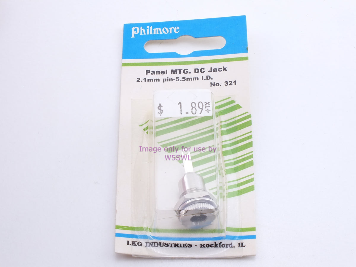 Philmore 321 Panel MTG. DC Jack 2.1mm Pin-5.5mm I.D. (bin31) - Dave's Hobby Shop by W5SWL