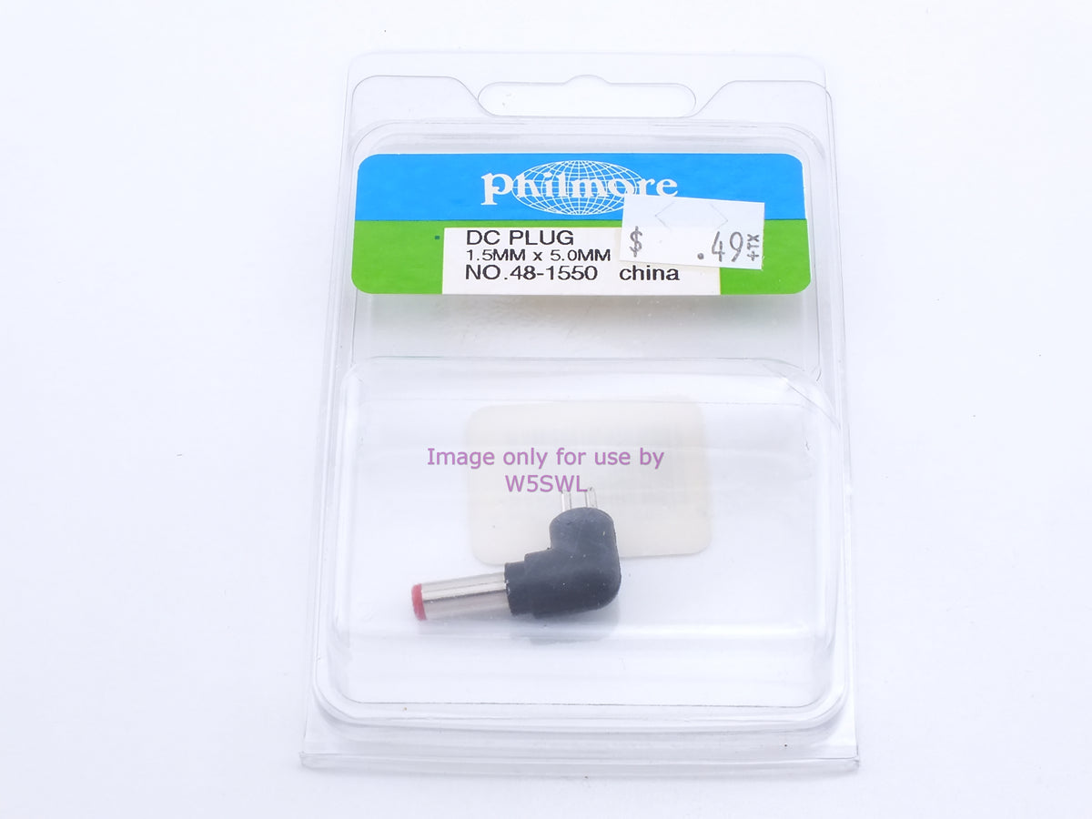 Philmore 48-1550 DC Plug 1.5mm x 5.0mm (bin3) - Dave's Hobby Shop by W5SWL