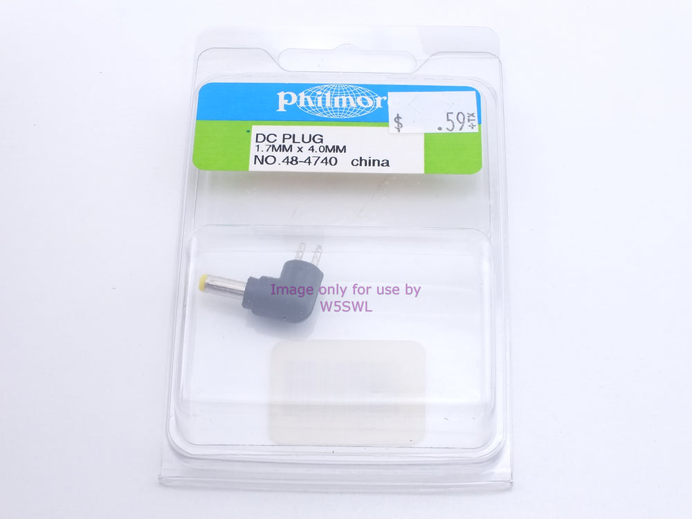 Philmore 48-4740 DC Plug 1.7mm x 4.0mm (bin3) - Dave's Hobby Shop by W5SWL