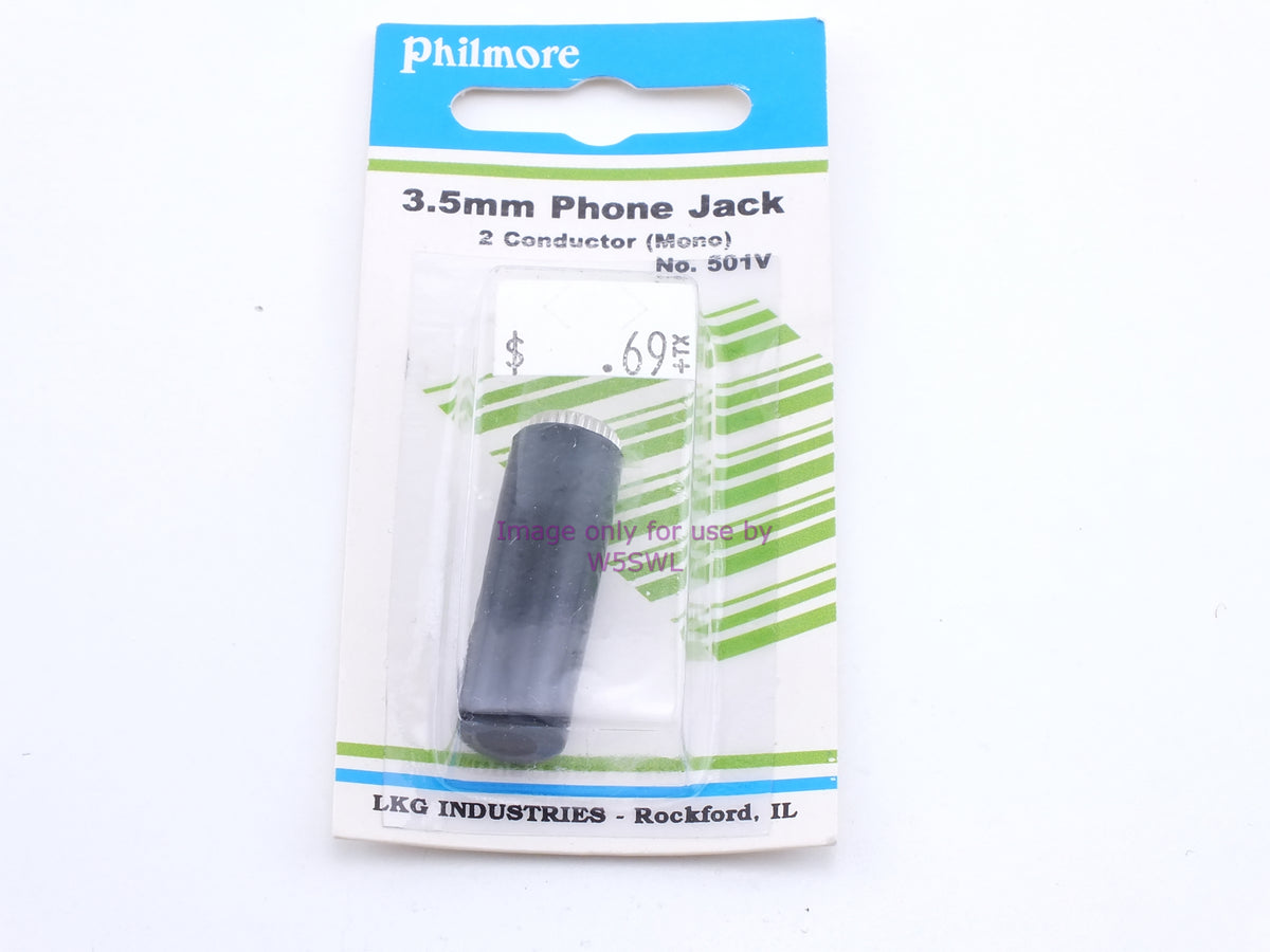 Philmore 501V 3.5mm Phone Jack 2 Conductor (Mono) (bin35) - Dave's Hobby Shop by W5SWL