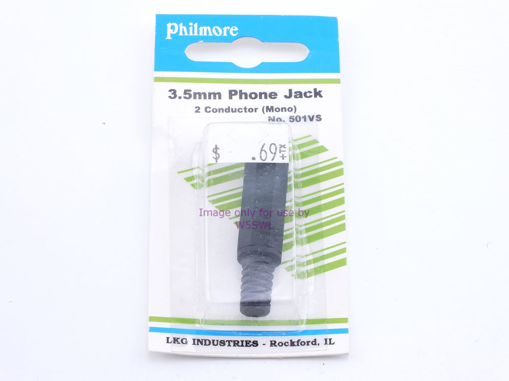 Philmore 501VS 3.5mm Phone Jack 2 Conductor (Mono) (bin35) - Dave's Hobby Shop by W5SWL