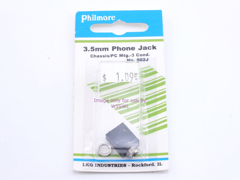 Philmore 502J 3.5mm Phone Jack Chassis/PC Mtg.-3 Cond. (bin35) - Dave's Hobby Shop by W5SWL