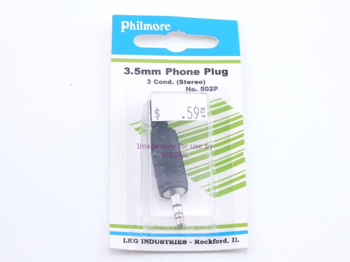 Philmore 502P 3.5mm Phone Plug 3 Cond. (Stereo) (bin35) - Dave's Hobby Shop by W5SWL