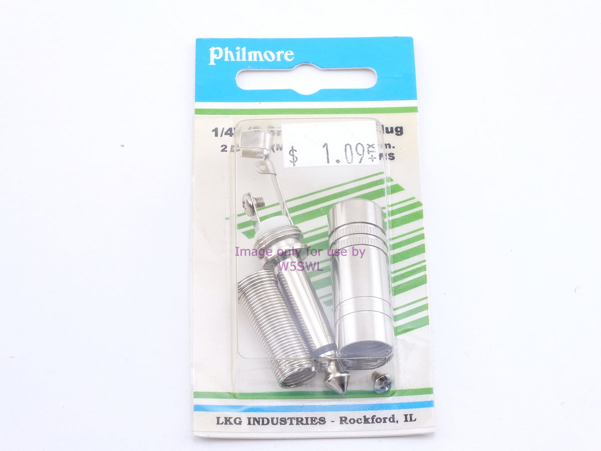 Philmore 523WS 1/4" (6.3mm) Phone Plug 2 Cond. (Mono)-Screw (bin35) - Dave's Hobby Shop by W5SWL