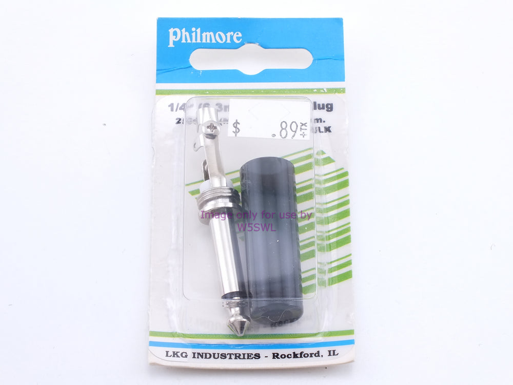 Philmore 527BLK 1/4" (6.3mm) Phone Plug 2 Cond. (Mono)-Screw (bin35) - Dave's Hobby Shop by W5SWL