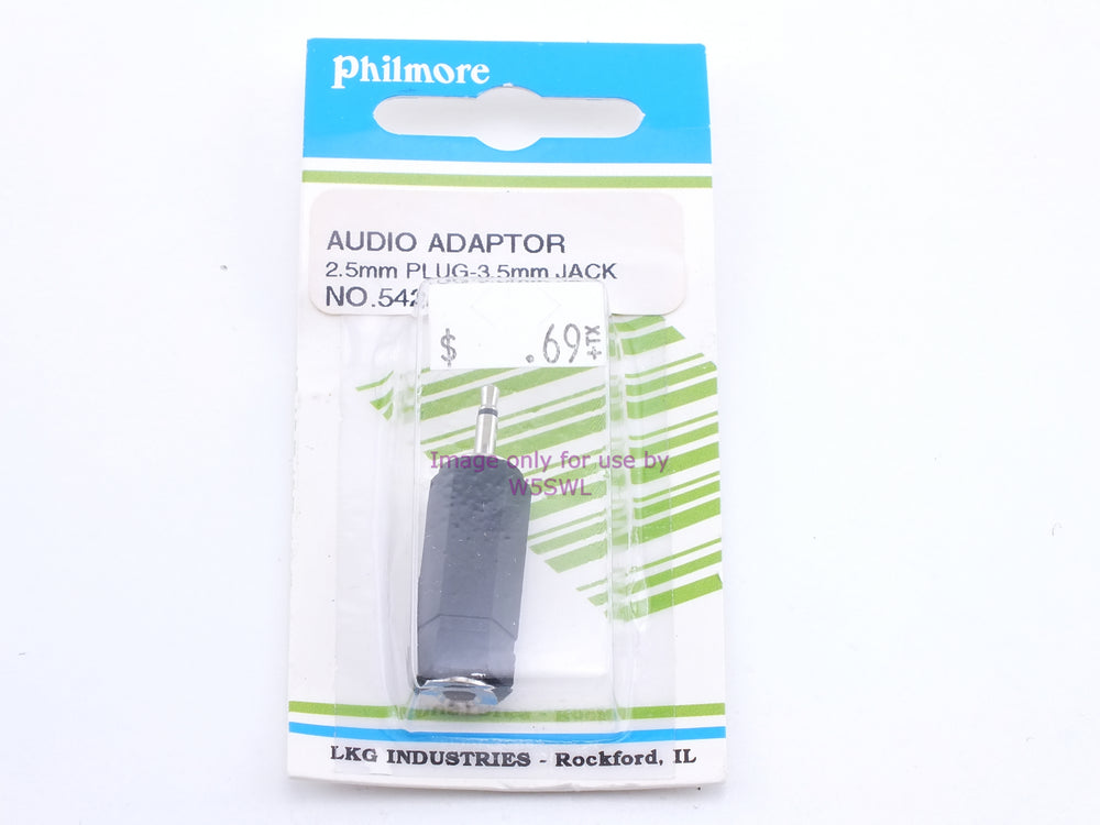 Philmore 542A Audio Adaptor 2.5mm Plug-3.5mm Jack (bin35) - Dave's Hobby Shop by W5SWL