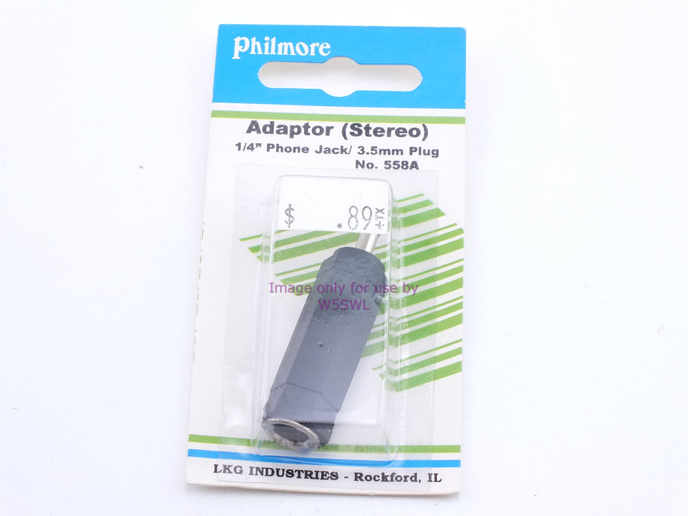 Philmore 558A Adaptor (Stereo) 1/4" Phone Jack/ 3.5mm Plug (bin34) - Dave's Hobby Shop by W5SWL