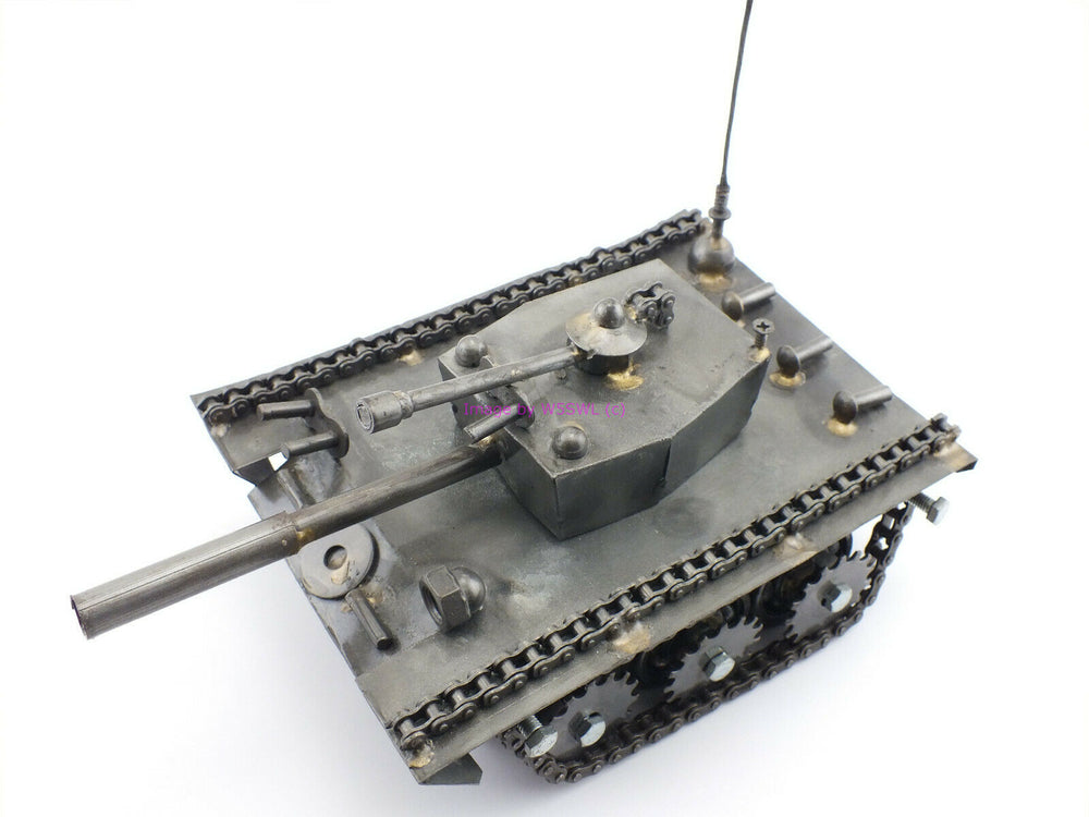 Hand Made Metal 2 Barrel Armoured Tank (bin1) - Dave's Hobby Shop by W5SWL